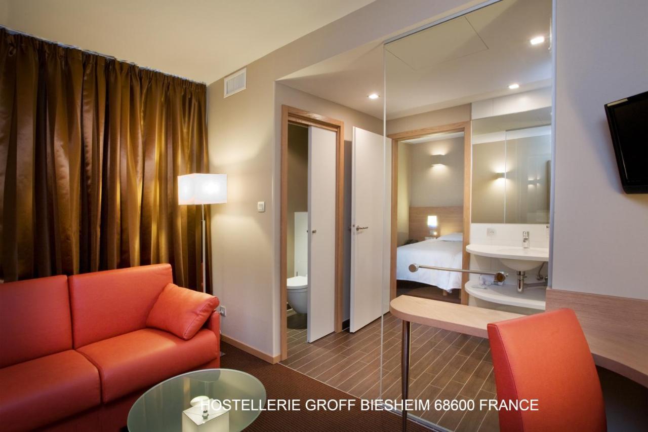 Aux Deux Clefs Hostellerie Groff Biesheim Bagian luar foto