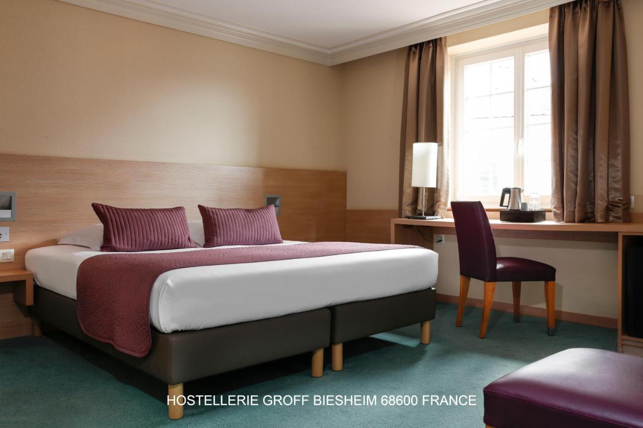 Aux Deux Clefs Hostellerie Groff Biesheim Bagian luar foto